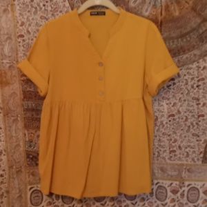 SHEIN Gold Empire Waist Shirt